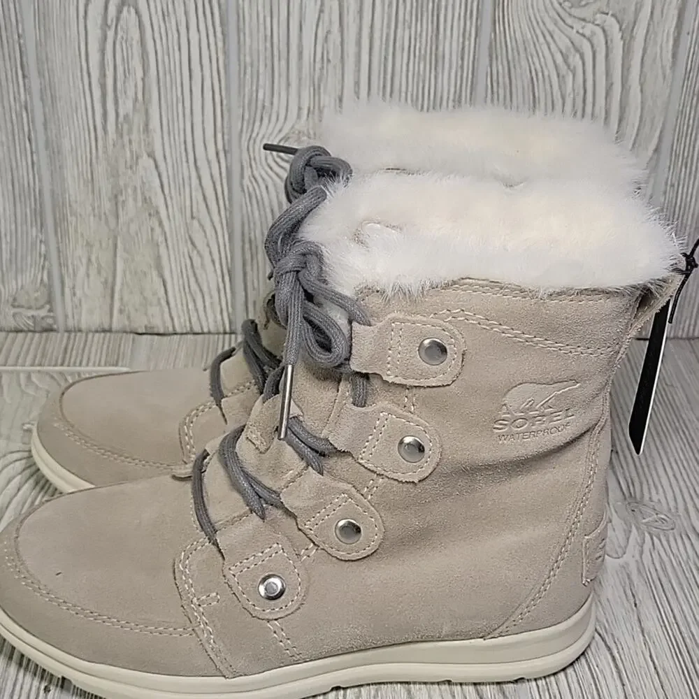 Sorel Explorer Joan Boot Ancient Fossil Winter Boots Womens Size 5.5 NEW